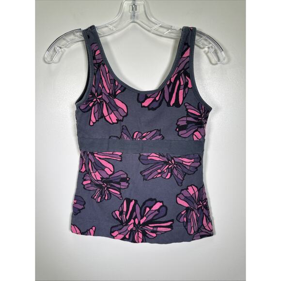 Old Navy Tank Top Womens M Babydoll Butterfly Gray‎ Purple Pink Y2K Cotton - Picture 2 of 8